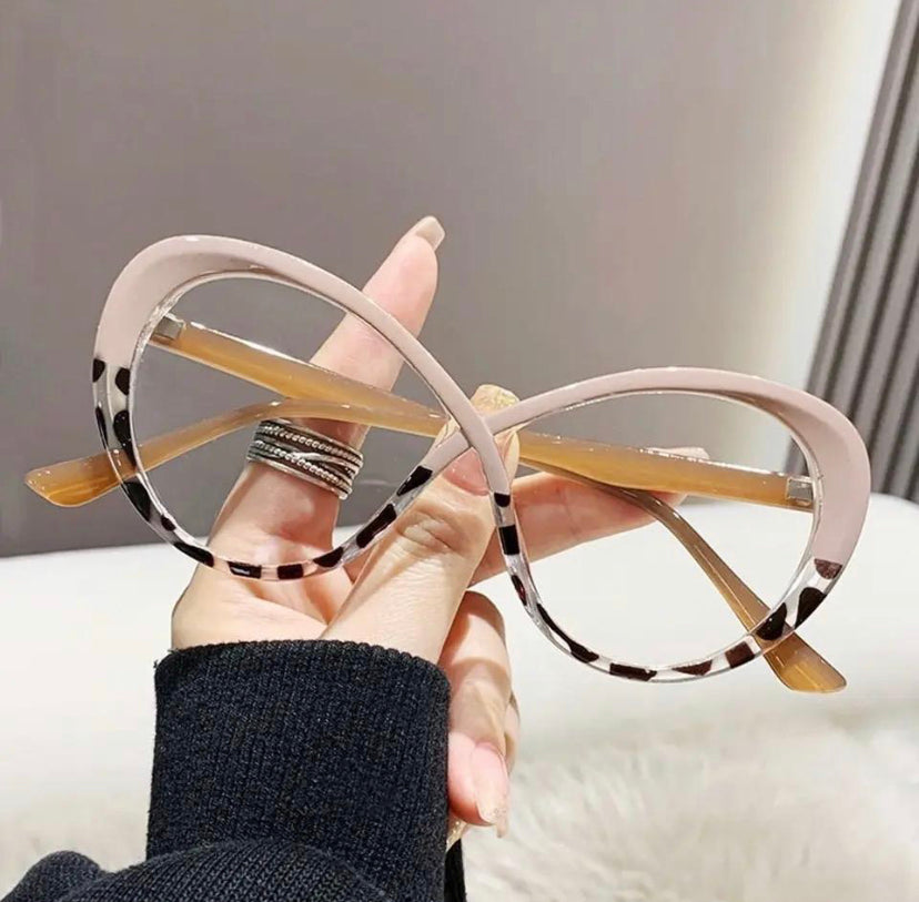 New Curve Design Anti-Blue Light Glasses Women Oversized Optical Frame Eye Protection Eyeglasses Office Computer Goggles