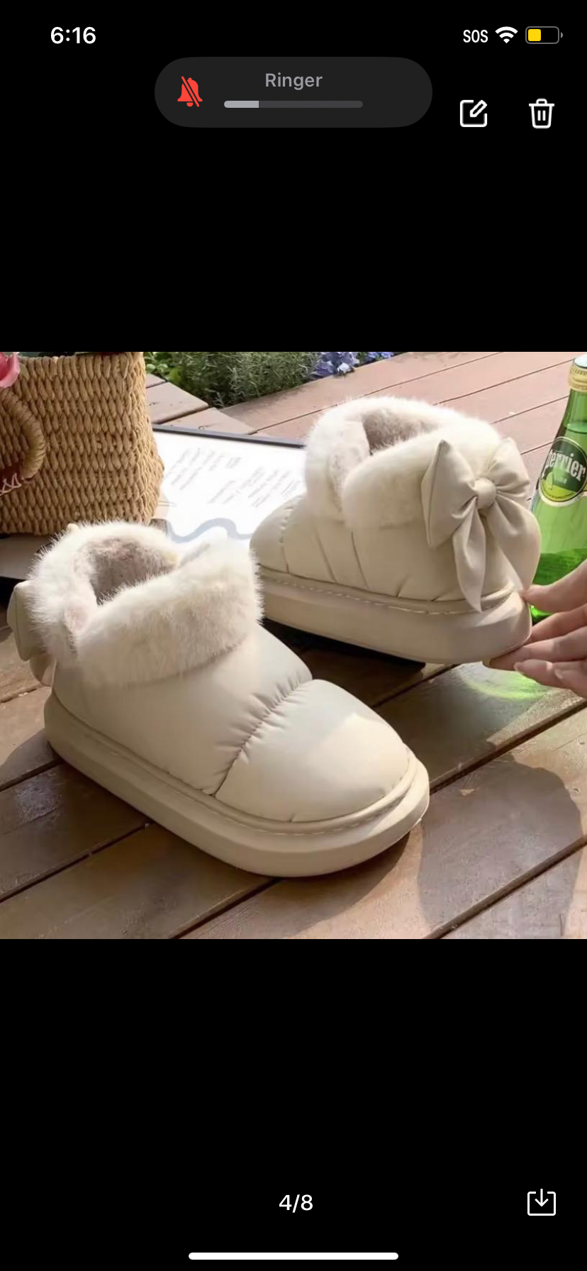 Winter Women's Bow Warmth Plush Cotton Shoes - Cute Warm Ankle Boots - Girl, Footwear