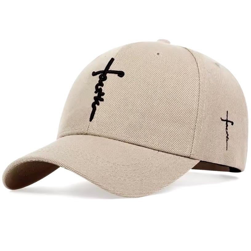 Fashion Faith Embroidery Baseball Cap for Men and Women, Spring Summer Sun Hat with Snapback and Hip Hop Trucker Cap