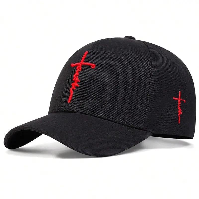 Fashion Faith Embroidery Baseball Cap for Men and Women, Spring Summer Sun Hat with Snapback and Hip Hop Trucker Cap