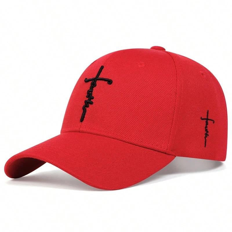 Fashion Faith Embroidery Baseball Cap for Men and Women, Spring Summer Sun Hat with Snapback and Hip Hop Trucker Cap