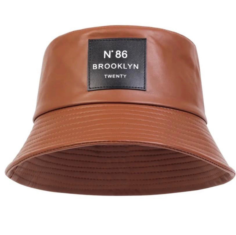 Spring summer Brooklyn panama Bucket hat outdoor travel hat fashion sun hat men and women leather Panama hat