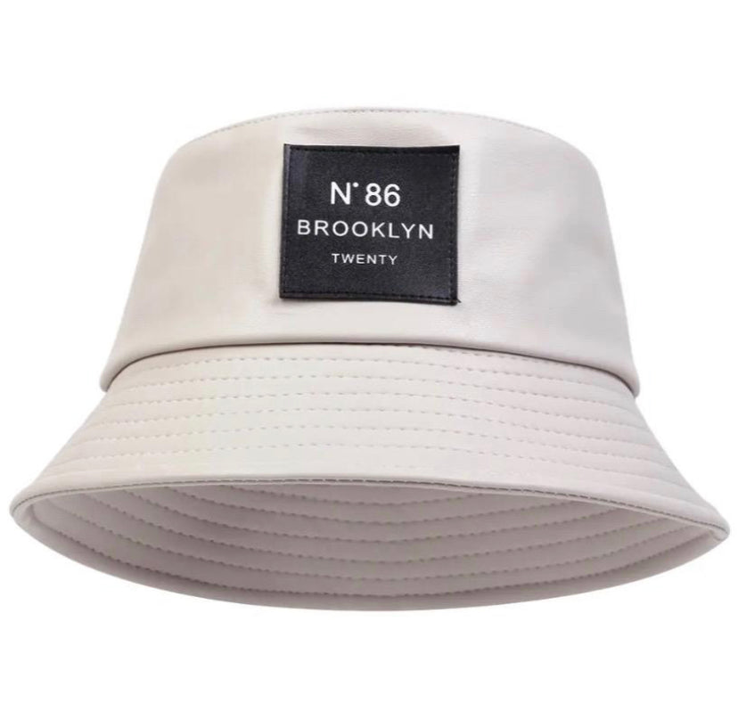 Spring summer Brooklyn panama Bucket hat outdoor travel hat fashion sun hat men and women leather Panama hat